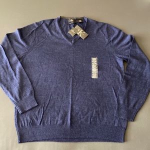 NWT mens Calvin Klein merino wool v-neck sweater, size large